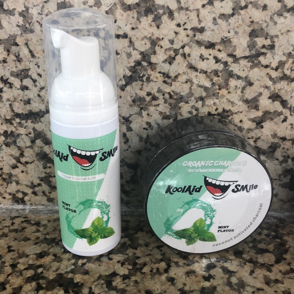 Charcoal teeth whitening Powder Mint favor